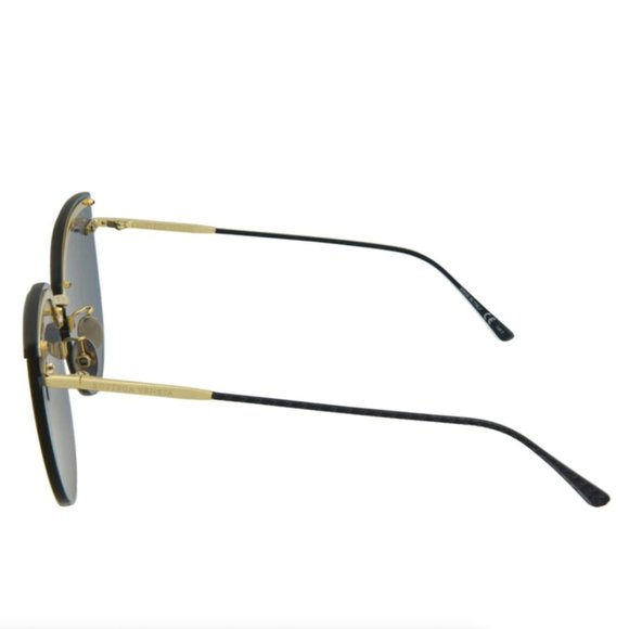 Bottega Veneta Women\'s Blue and Gold Cat Eye Sunglasses!